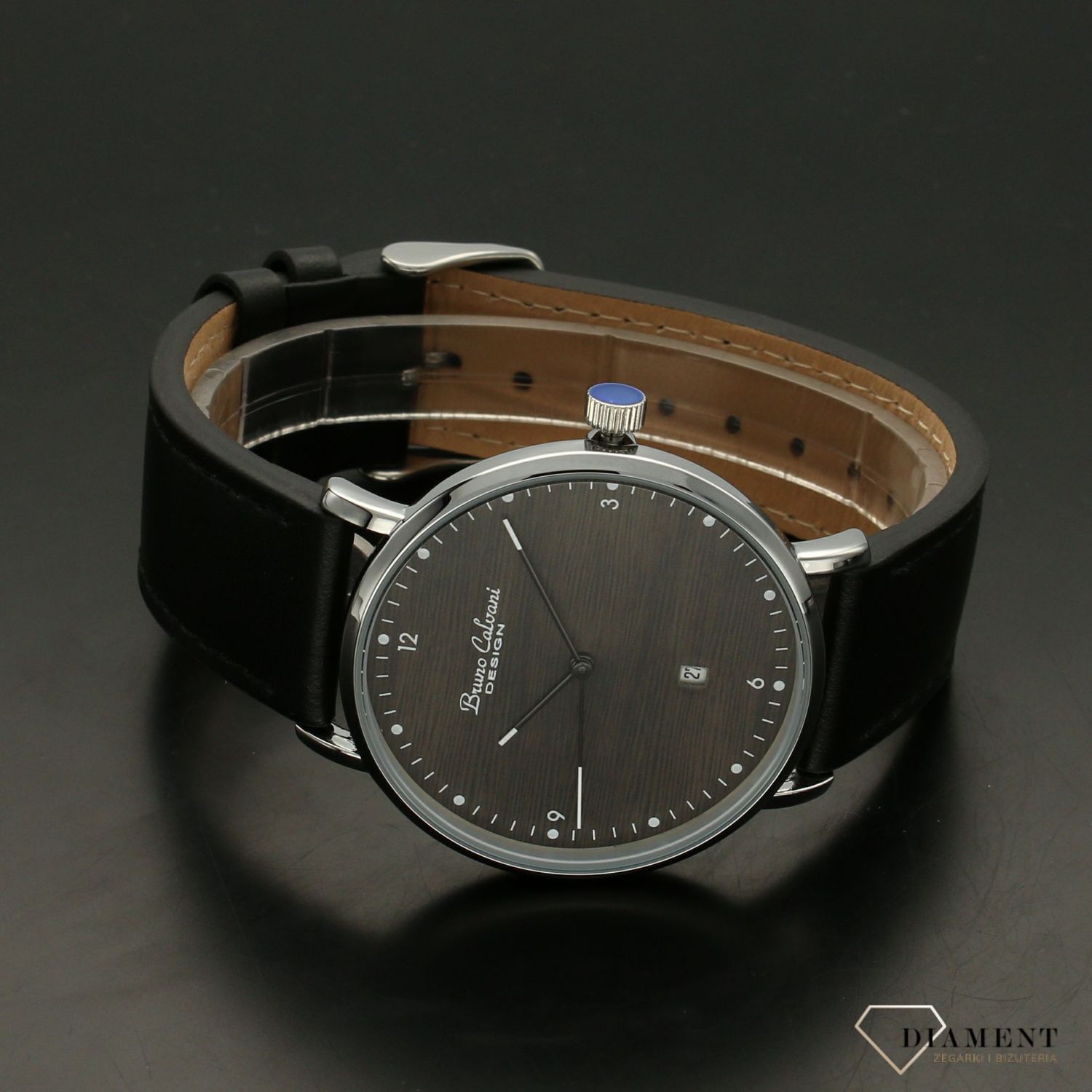 Zegarek męski Bruno Calvani BC90271 Czarny pasek - www.zegarki-diament.pl